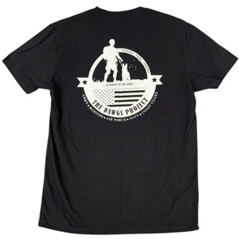 The Dawgs Project Mens Shirt L Black‎ Military K9 Handler Guardians of the Night